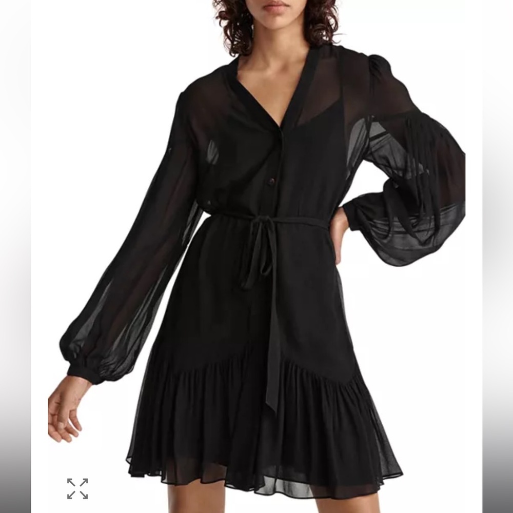 The Kooples Belted Flared Hem Dress